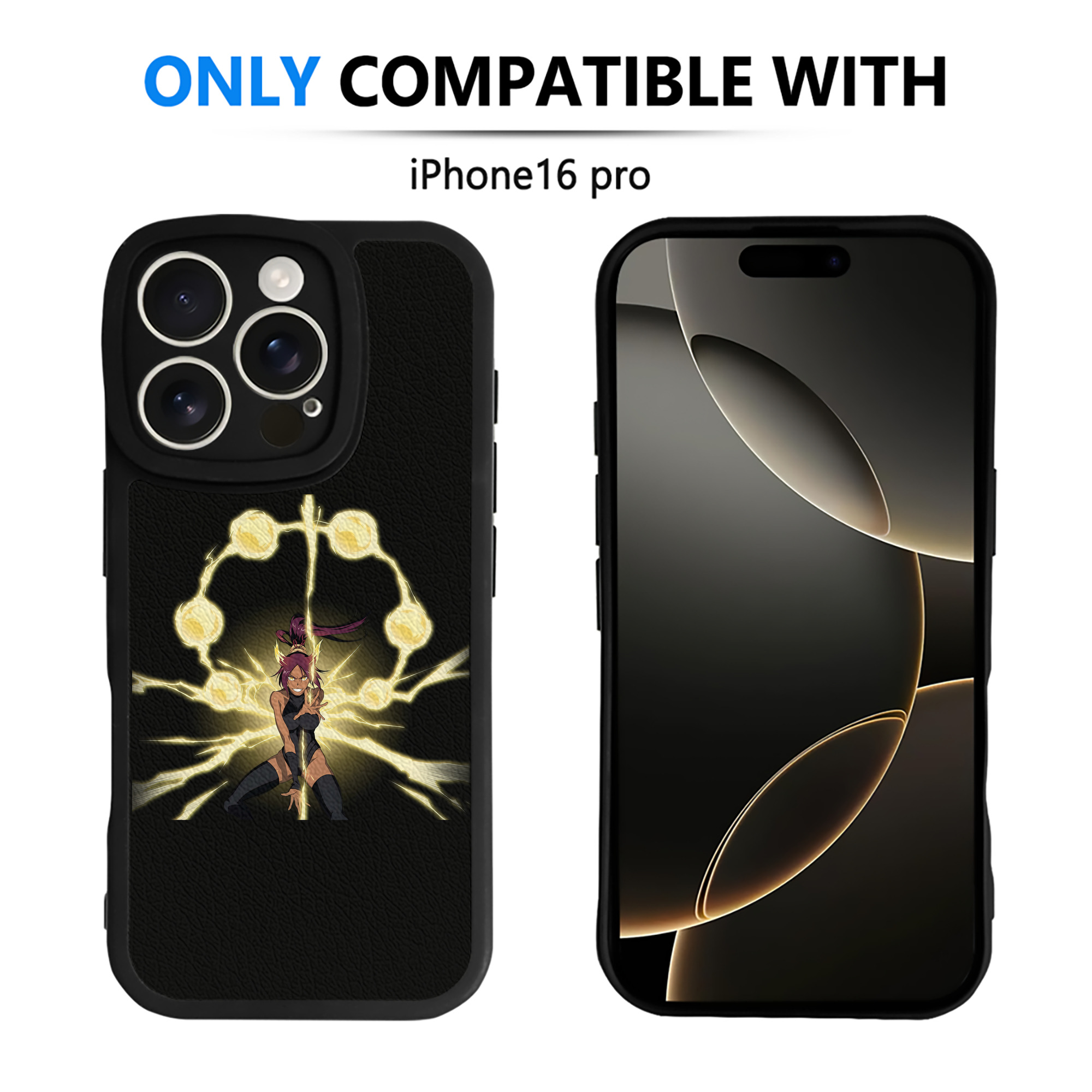 （画像用） ブリーチ 四楓院 夜一（しほういん よるいち） BLEACH Shihouin Yoruichi 【iPhone 16シリーズ対応】シリコンスマホケース（レザー調） 材質：シリコン